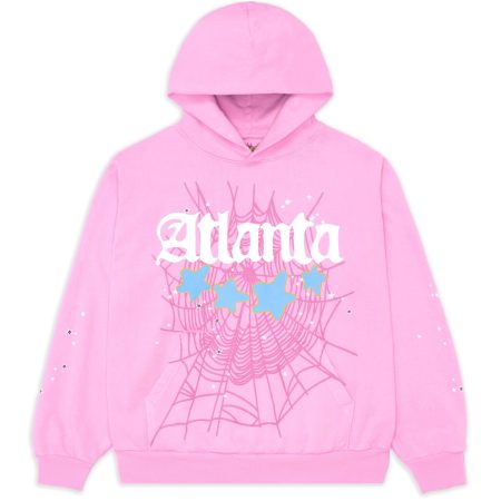 Sp5der Pink Atlanta Hoodie